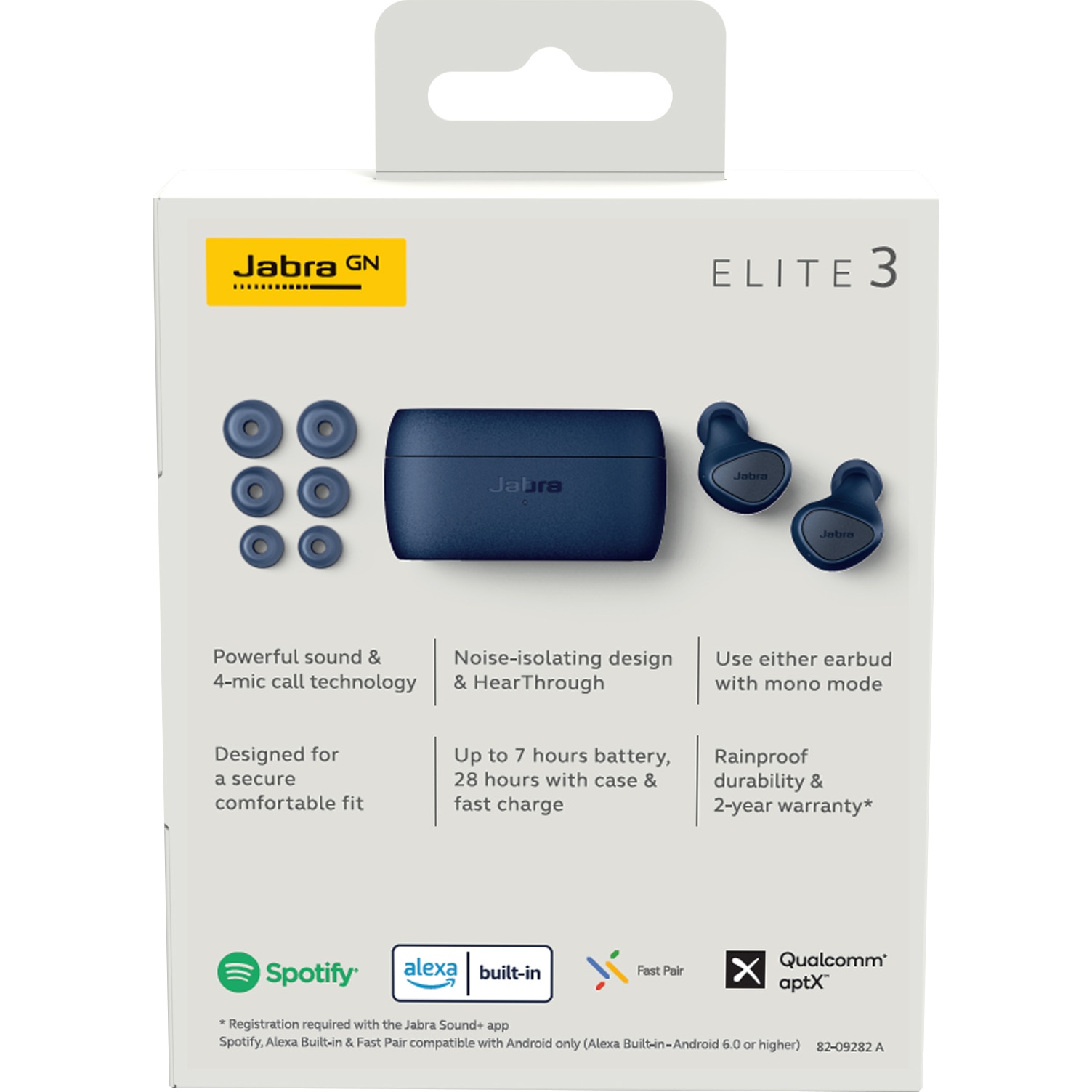 Casti bluetooth Jabra Elite 3, Navy 