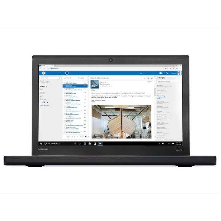 Lenovo ThinkPad X270 Notebook 12,5 kijelző / 8GB RAM / 256GB SSD / Windows 10 Professional (HU) / UK billentyűzet