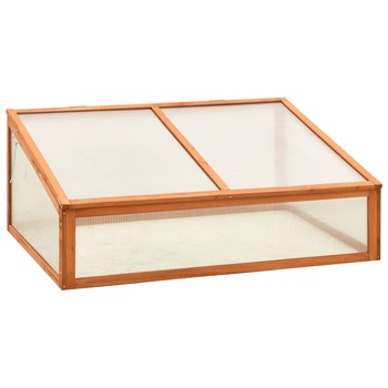 Sera de gradina, vidaXL, Lemn de brad, 100 x 65 x 40 cm, Maro Sera de gradina, vidaXL, Lemn de brad, 100 x 65 x 40 cm, Maro