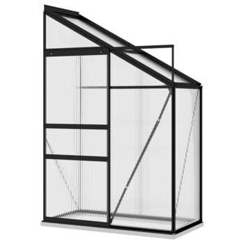 Sera de gradina, vidaXL, Aluminiu-placi policarbonat, 1.44 m³, 128 x 68 x 131/199 cm, Antracit Sera de gradina, vidaXL, Aluminiu-placi policarbonat, 1.44 m³, 128 x 68 x 131/199 cm, Antracit