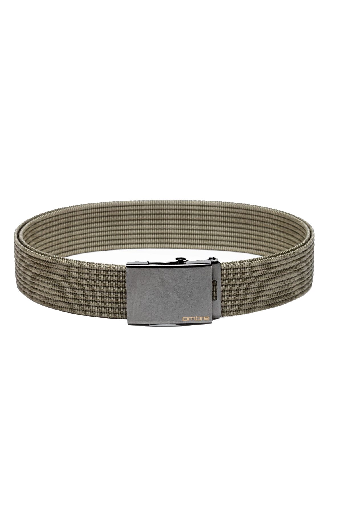 Curea din material textil OMBRE A376, Catarama metalica, Kaki