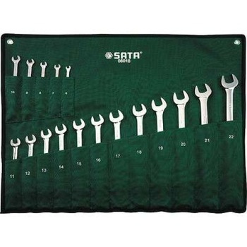 Set chei combinate, Sata, 17 piese, deschidere 6‑22 mm Set chei combinate, Sata, 17 piese, deschidere 6‑22 mm