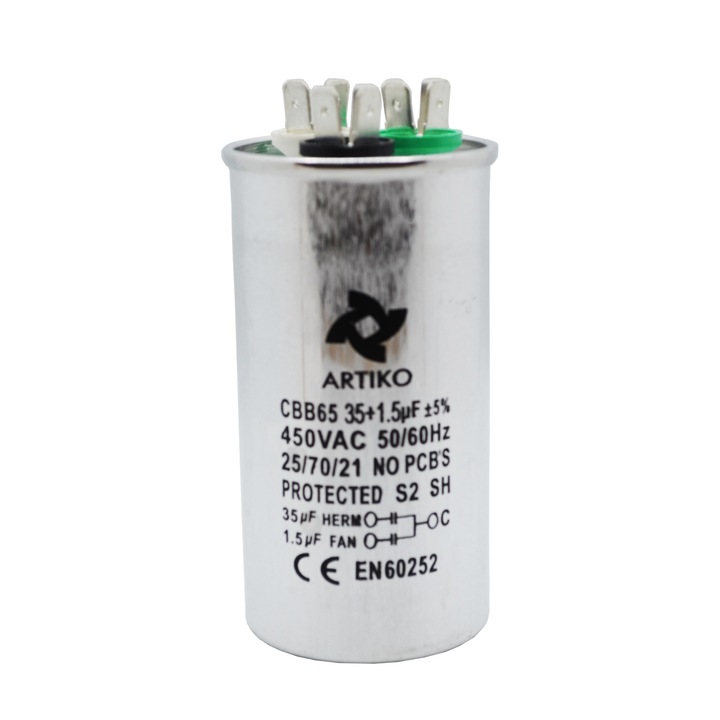 Condensator Pornire Motor, CBB65, 30+1.5uF, 450V AC