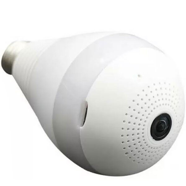 Bec cu camera iUni CB008, WiFi, Senzor de Miscare, Unghi 360 grade