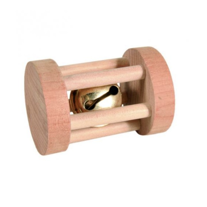 Fából Készült Játék Henger Csengővel Rágcsálóknak