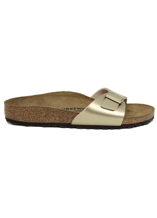 Női szandál Birkenstock, Madrid, BS 1016107, Szintetikus anyag/Skinny bőr, Arany, Aranyszín
