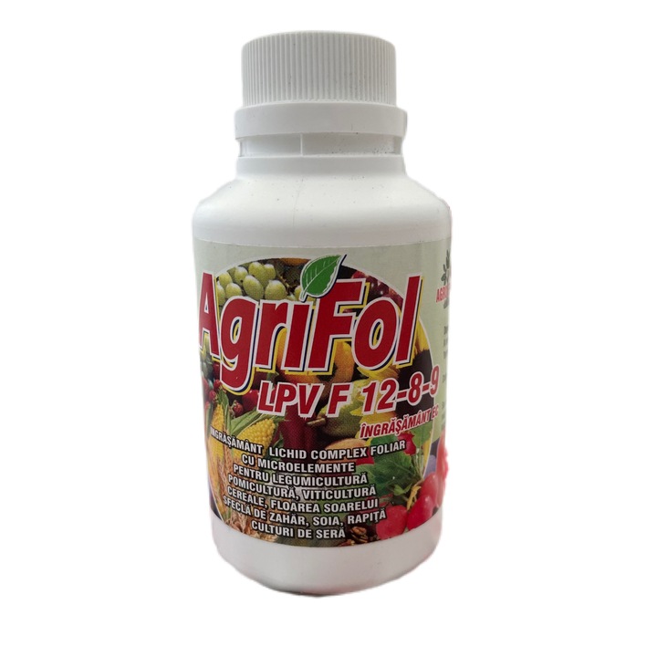 Ingrasamant lichid complex foliar Agrifol NPK 12-8-9 cu microelemente - 100ml