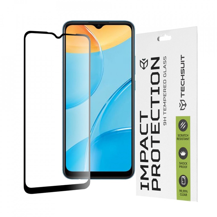 Folie de sticla pentru OPPO A15, 111D - Negru