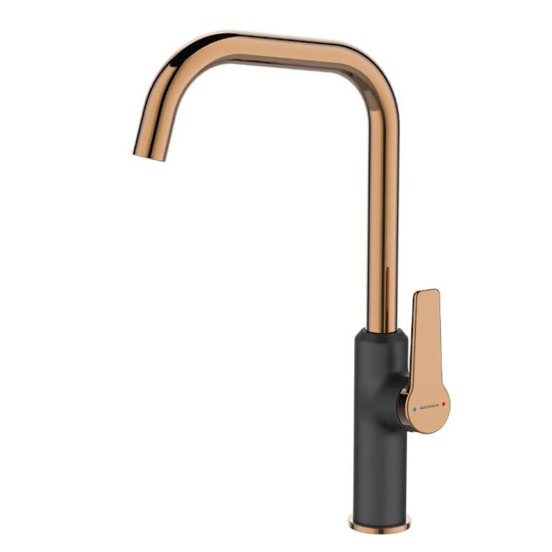 Baterie bucatarie , Kuvhinox BQI 865D , pipa inalta, negru gold