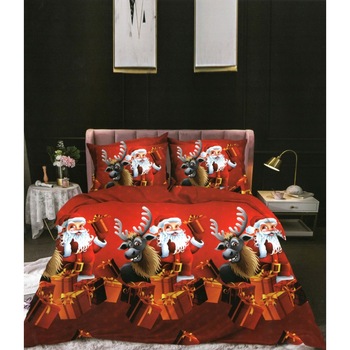 Set Lenjerie pat dublu cocolino , 4 piese, 230 x 250 cm, Ralex Pucioasa, Mos Craciun cu Ren si Cadouri Set Lenjerie pat dublu cocolino , 4 piese, 230 x 250 cm, Ralex Pucioasa, Mos Craciun cu Ren si Cadouri