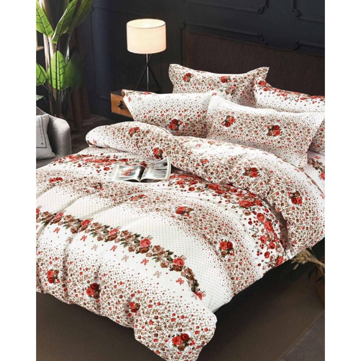 Set Lenjerie Finet Satinat, 6 Piese, Pat 2 Persoane, Elegant Pucioasa, FNM-236