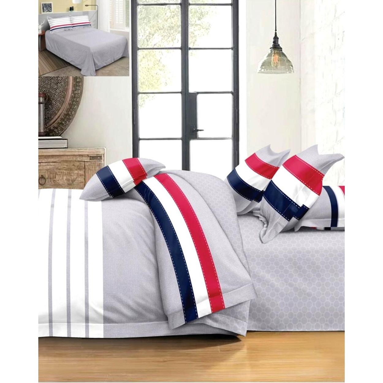 Set Lenjerie Finet Satinat, 6 Piese, Pat 2 Persoane, Elegant Pucioasa, FNM-225