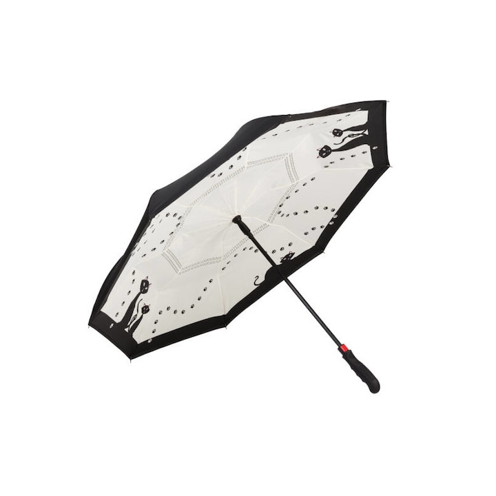 Fekete Macskák - UV szűrős- kétrétegű, automata, fordított esernyő / napernyő - von Lilienfeld