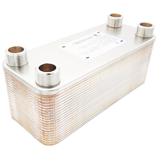 Scambiatore Di Calore A Piastre In Acciaio Inox Nordic Tec BA-27-30 - 30 Piastre, 175 KW, Connessioni 1 1/4", Per Riscaldamento E Raffreddamento