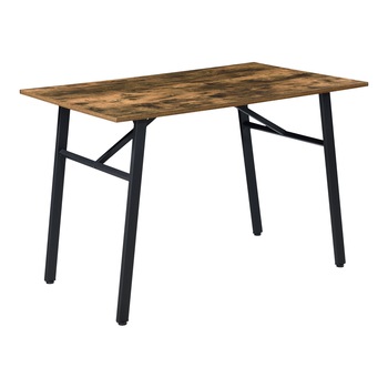 Masa bucatarie, en.casa, Flatanger, 74,5 x 110 x 70 cm, MDF/metal, maro/negru, pentru 4 persoane Masa bucatarie, en.casa, Flatanger, 74,5 x 110 x 70 cm, MDF/metal, maro/negru, pentru 4 persoane