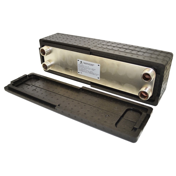 Schimbator de caldura NORDIC TEC Ba 60-40 5/4, 170kW, 1 1/4'', 40 placi cu izolatie, Otel inoxidabil, 316L, Auriu