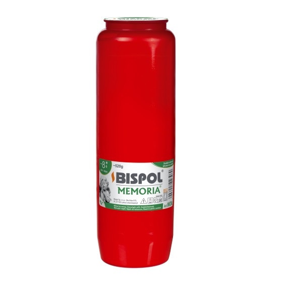 Candela rezerva Memoria WO8c rosu 192 ore, Bispol 520gr