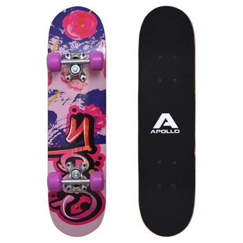 Skateboard pentru copii Apollo Grafitti, 61x15.2cm, Multicolor Skateboard pentru copii Apollo Grafitti, 61x15.2cm, Multicolor