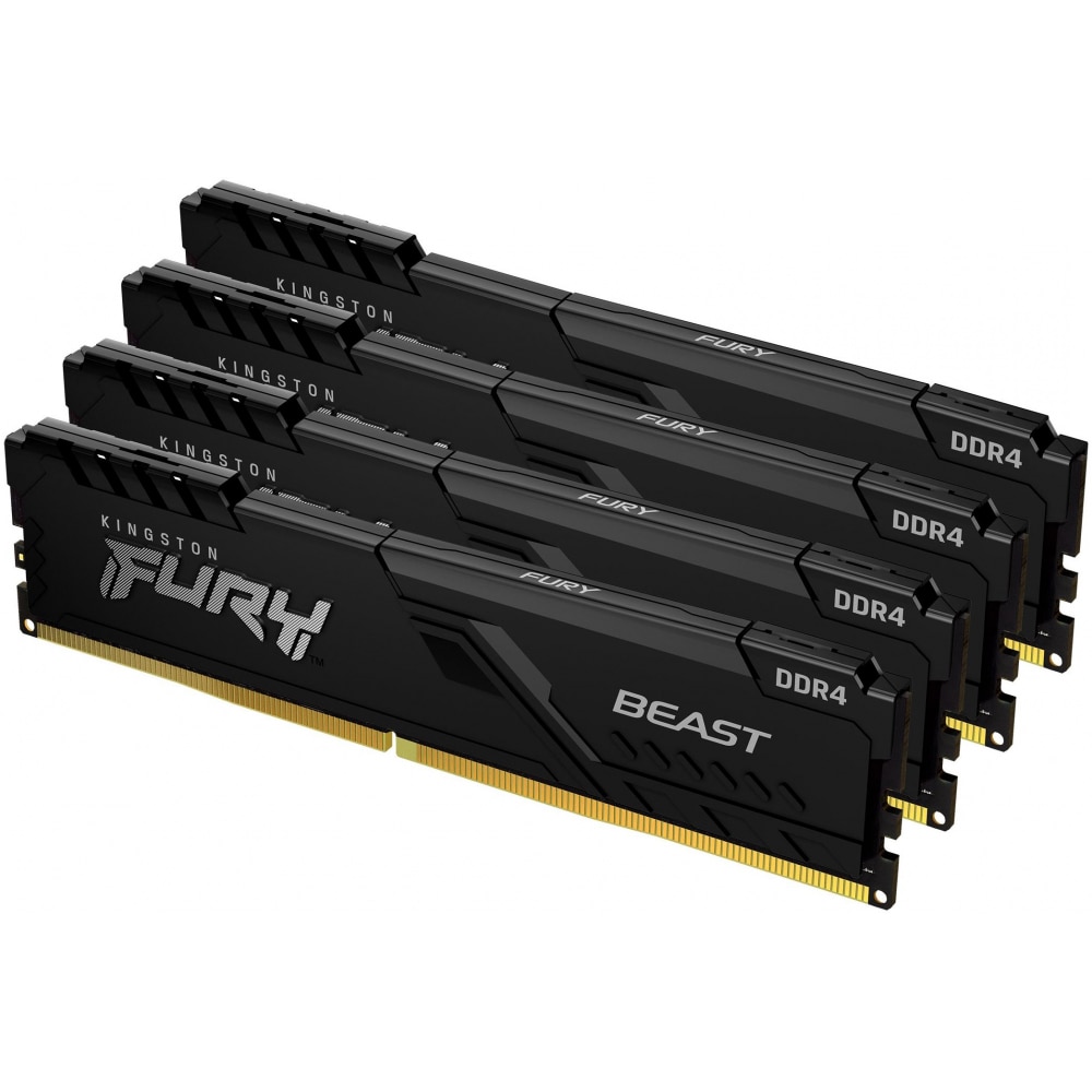 Memorie Kingston FURY Beast Black 32GB(4x8GB) DDR4 PC4-28800 3600MHz CL17 KF436C17BBK4/32