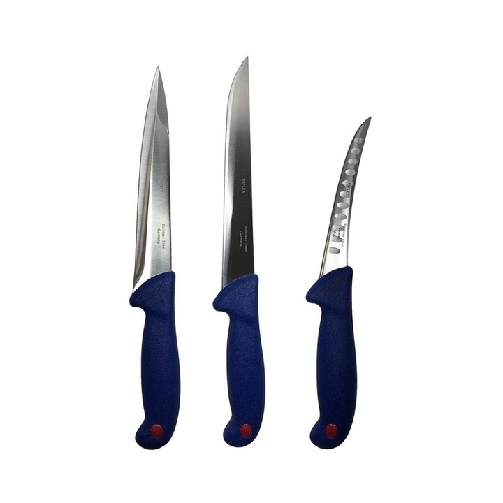 Set 3 cutite profesionale de macelarie pentru injunghiat, transat si dezosat