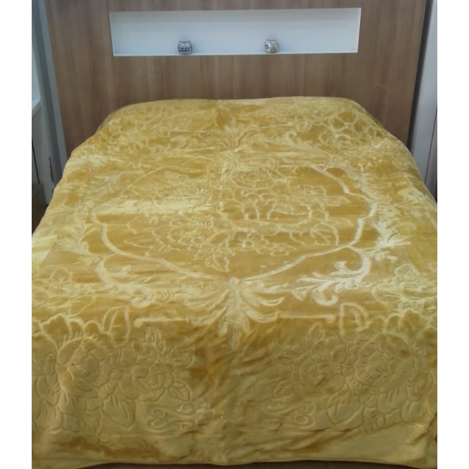 Patura microfibra Prestige Mustar, 220x 240cm