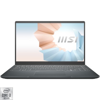 Laptop MSI Modern 14 B10MW-619XRO cu procesor Intel® Core™ i3-10110U, 14 Laptop MSI Modern 14 B10MW-619XRO cu procesor Intel® Core™ i3-10110U, 14