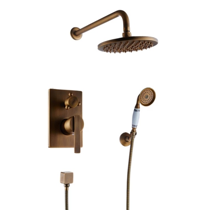 Смесител за душ, Blackswan, Тип M40.1, модел античен бронз, размер 20 см