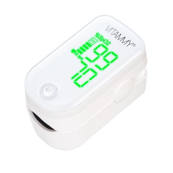 Pulsoximetru Vitammy O2, afisaj LED usor de citit, masoara saturatia SpO2 si pulsul, Alb Pulsoximetru Vitammy O2, afisaj LED usor de citit, masoara saturatia SpO2 si pulsul, Alb