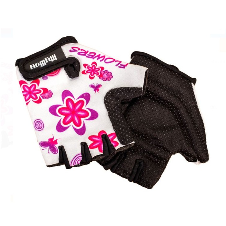 Manusi sport pentru antrenament cu model floral, Multicolor, marime universala