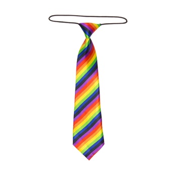 Cravata pentru copii, Buticcochet, cu dungi multicolore, din material sintetic, 28 cm - CRV216