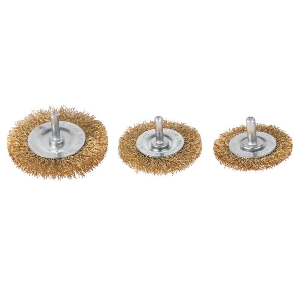 Set 3 perii, Strend Pro A9002, 50-65-75 mm, fir ondulat, cu coada cu surub