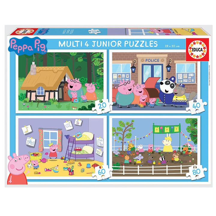Пъзел Educa Peppa Pig 18645, 20/40/60/80 части