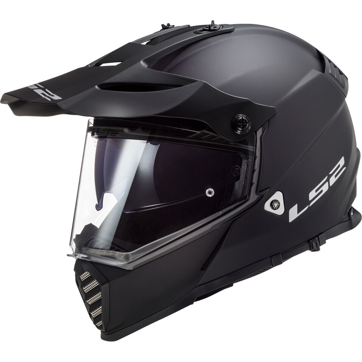 Casca moto, LS2, MX436 EVO, Protectie UV, ABS, Negru mat, M (57-58cm)