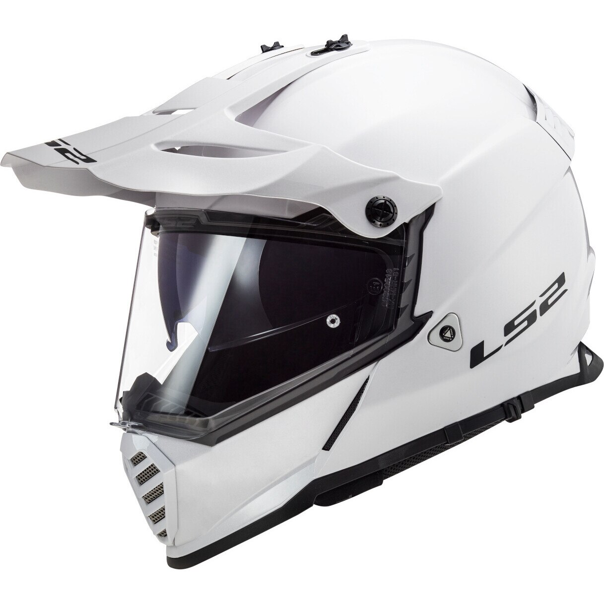 Casca moto, LS2, MX436 EVO, Protectie UV, ABS, Alb, L (59-60cm)