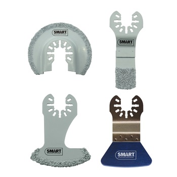 Set cu 4 Lame Unelta Multifunctionala Multicutter SMART SM4-TK Universal pentru Gresie / Faianta Set cu 4 Lame Unelta Multifunctionala Multicutter SMART SM4-TK Universal pentru Gresie / Faianta