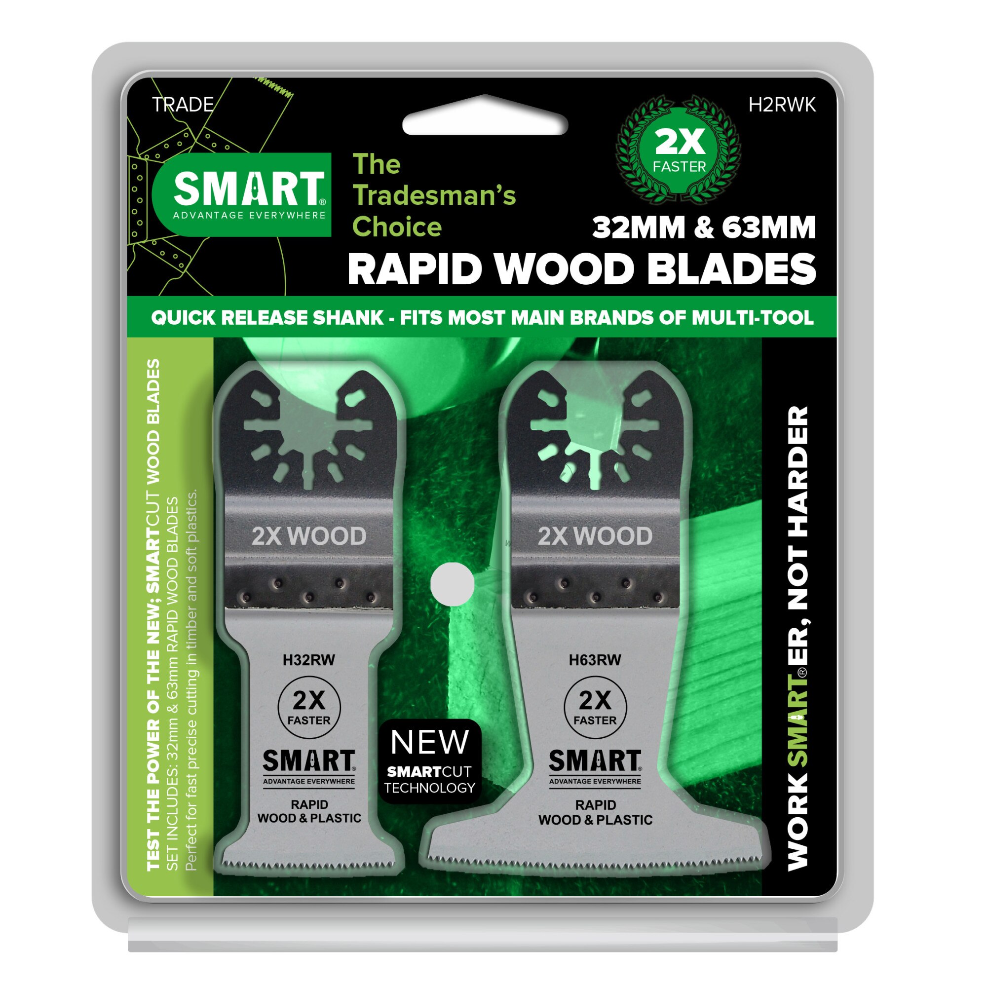 Set cu 2 Lame Unelta Multifunctionala Multicutter SMART H2RWK Raid Wood Universal (1x 32mm & 1x63mm)
