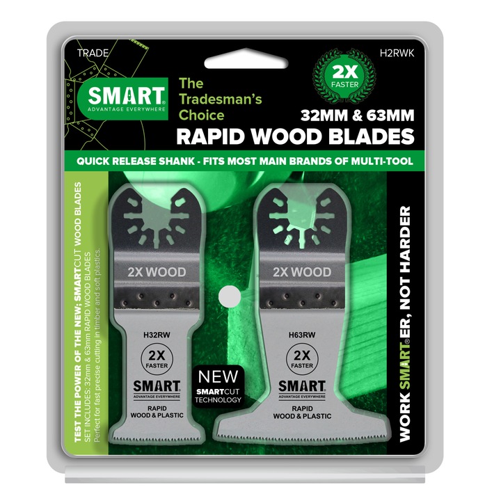 Set cu 2 Lame Unelta Multifunctionala Multicutter SMART H2RWK Raid Wood Universal (1x 32mm & 1x63mm)