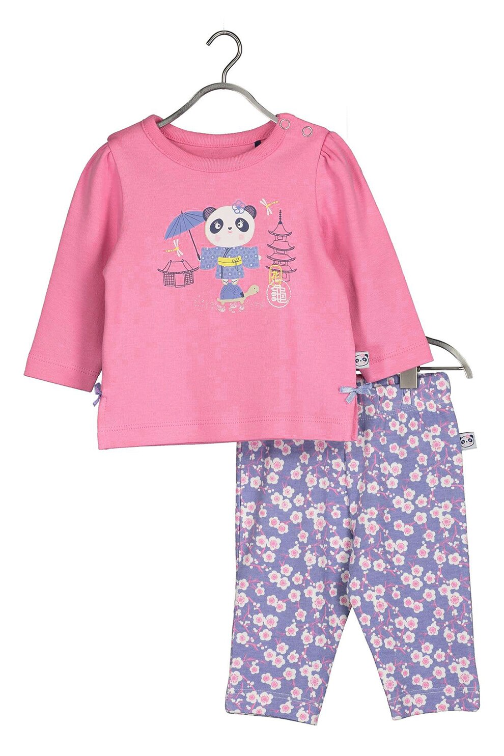 Blue Seven, Pijama cu imprimeu grafic, roz deschis, mov deschis