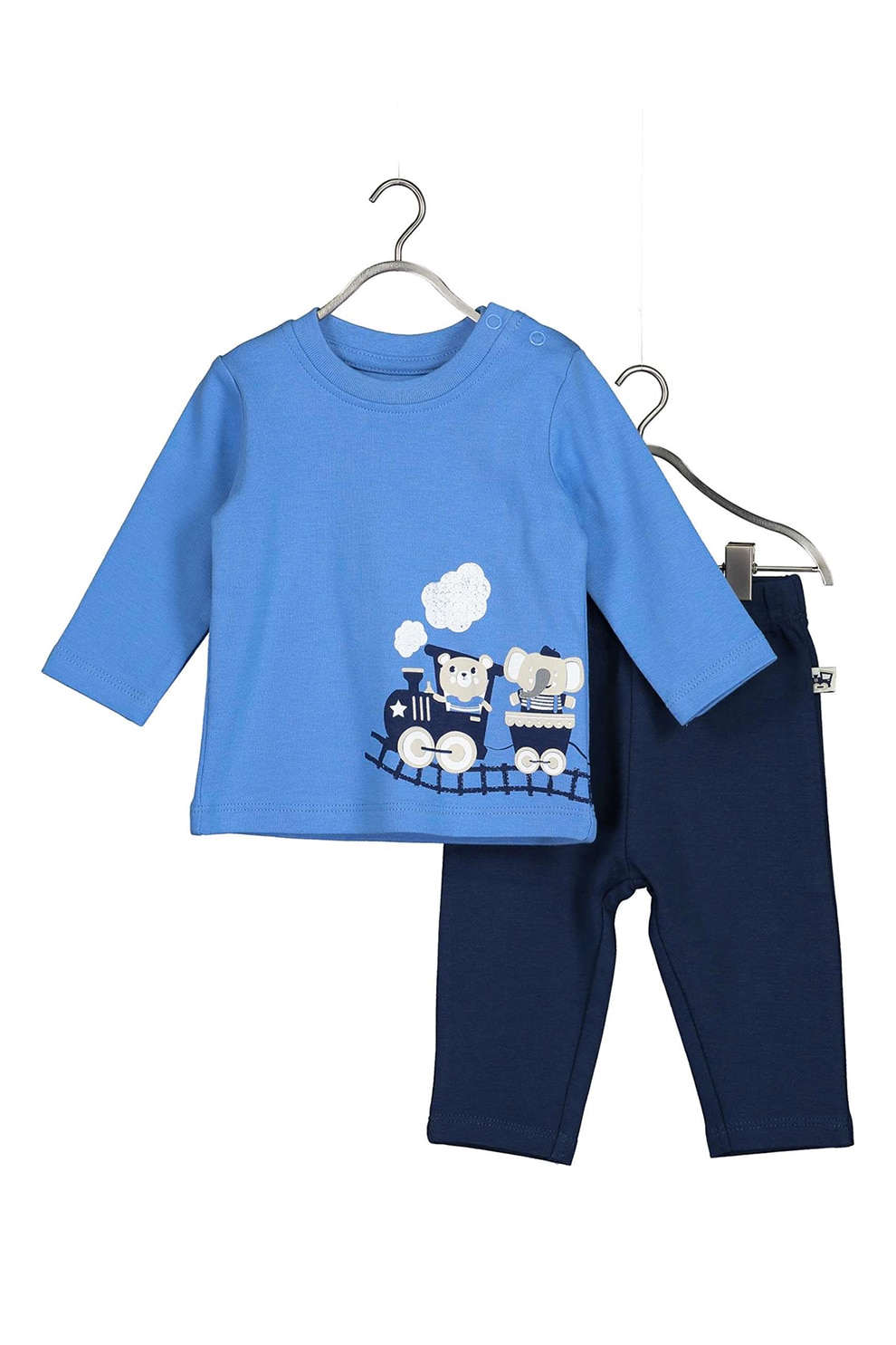 Blue Seven, Pijama cu imprimeu grafic, ALBASTRU PASTEL/BLEUMARIN