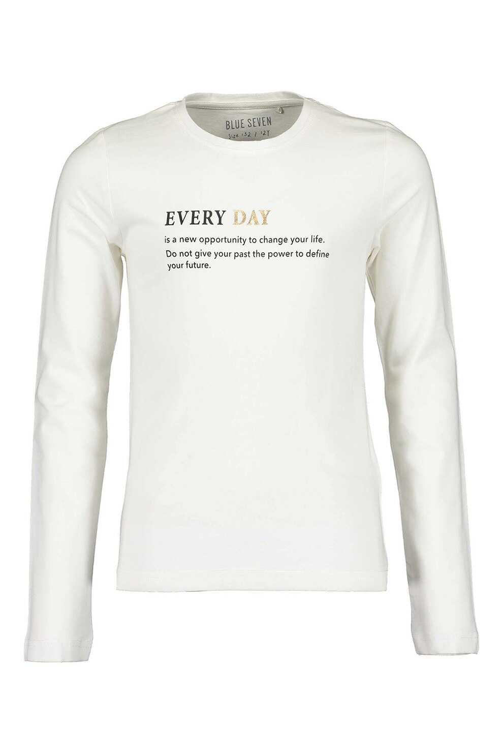 Blue Seven, Bluza cu imprimeu text, Alb