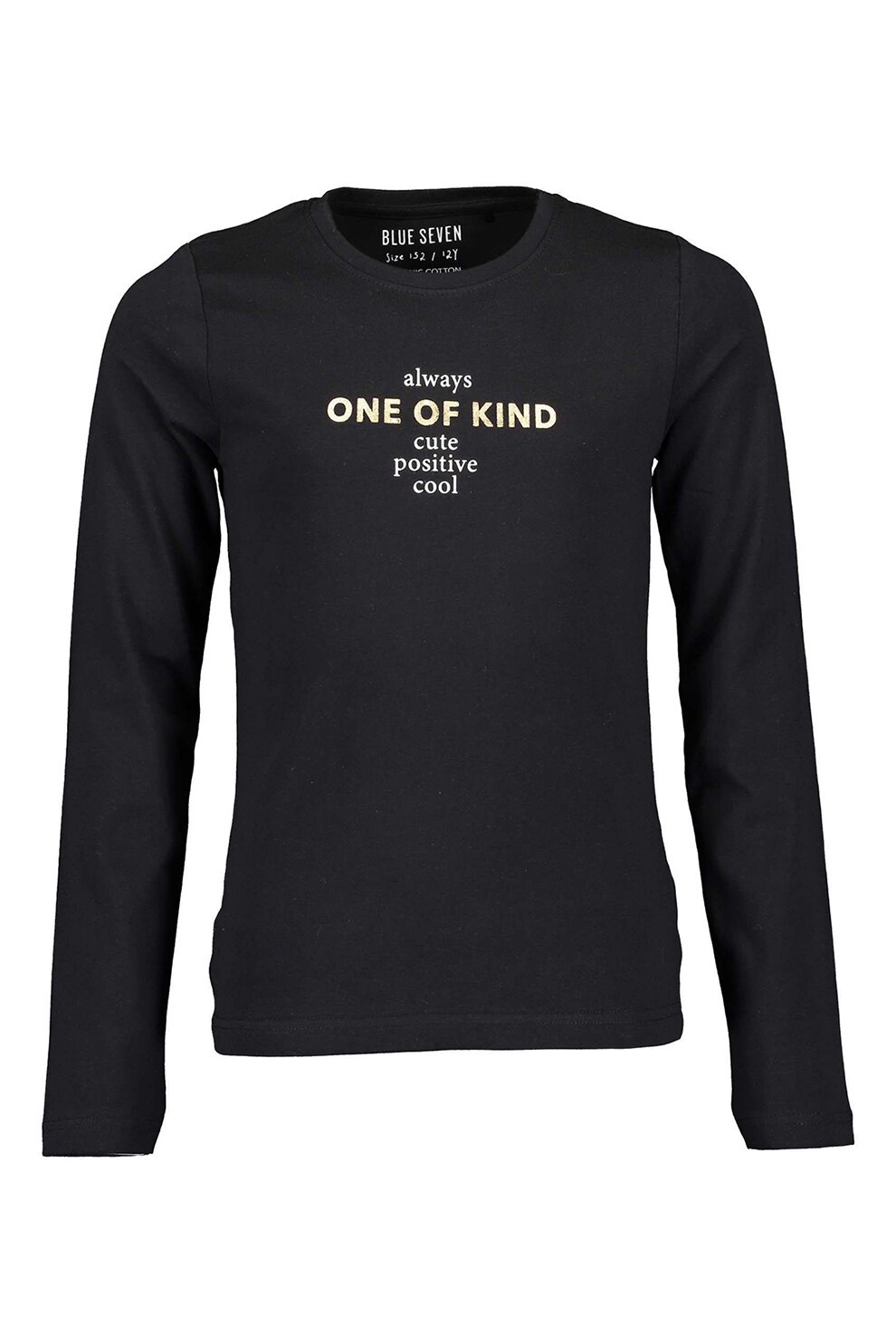 Blue Seven, Bluza cu imprimeu text, Negru