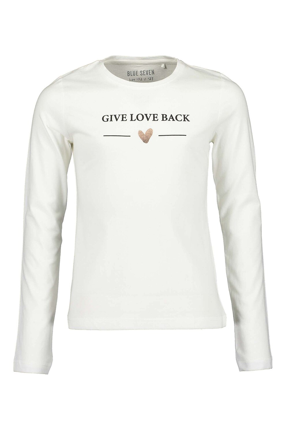 Blue Seven, Bluza cu decolteu la baza gatului si imprimeu, Alb