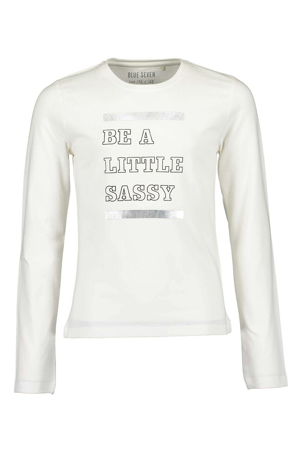 Blue Seven, Bluza cu imprimeu text, Alb