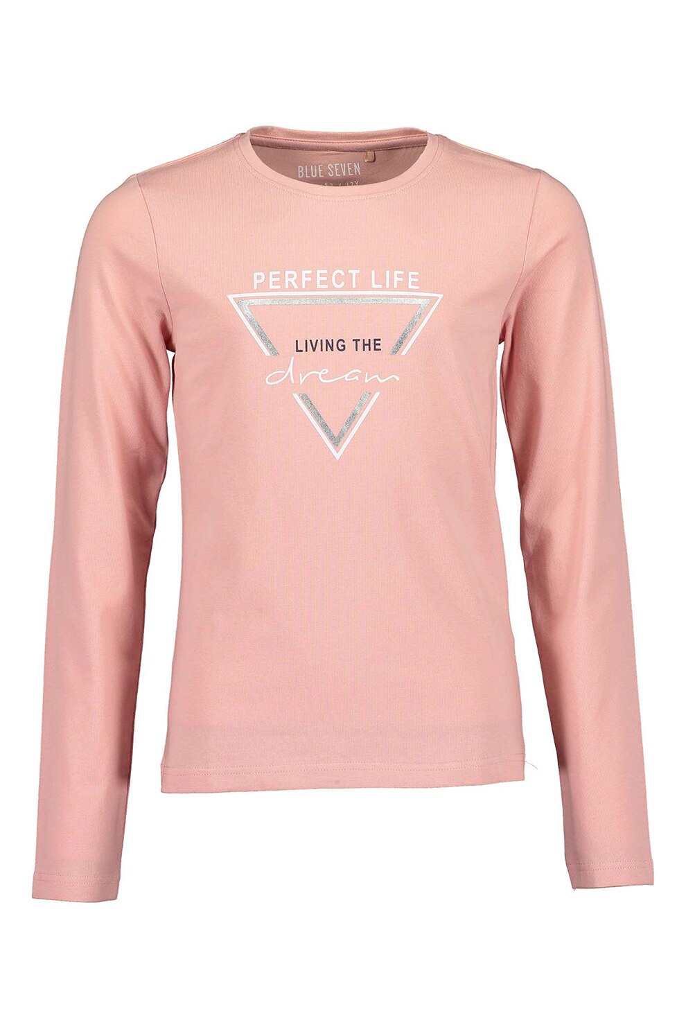 Blue Seven, Bluza cu imprimeu text, Roz pastel