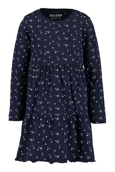 Blue Seven, Rochie evazata cu model cu stele, bleumarin inchis, alb Blue Seven, Rochie evazata cu model cu stele, bleumarin inchis, alb