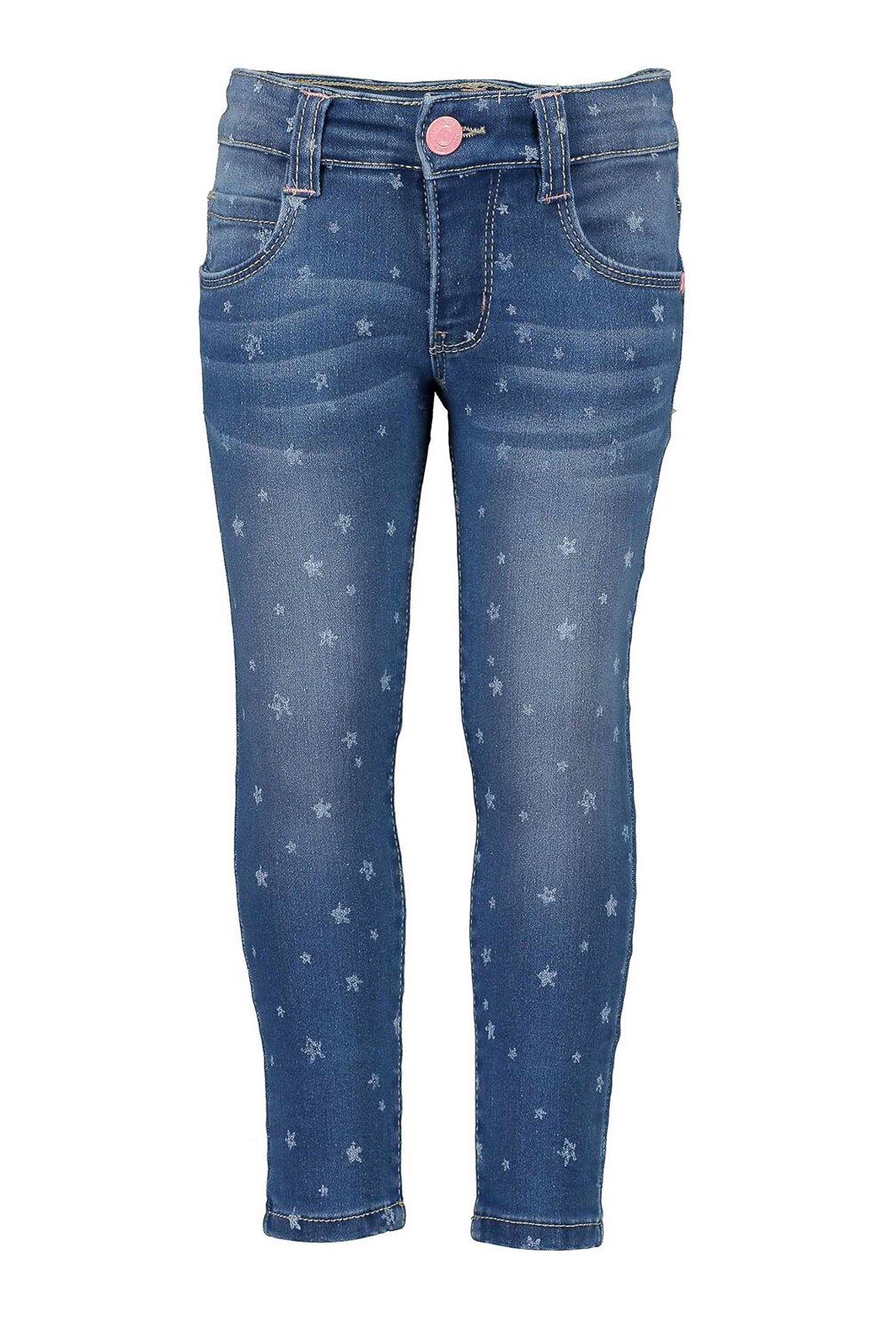 Blue Seven, Blugi cu model si 5 buzunare, Albastru