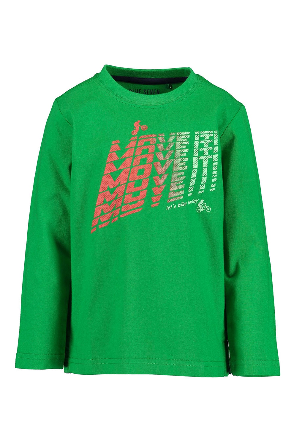 Blue Seven, Bluza din bumbac cu imprimeu grafic, Verde/Rosu/Alb
