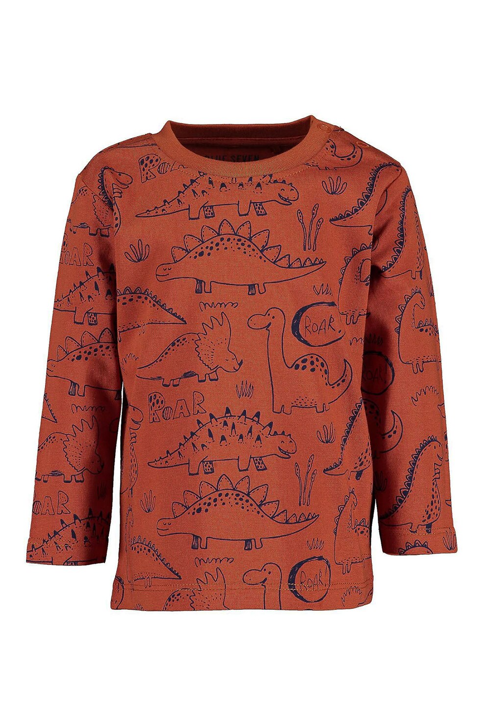 Blue Seven, Bluza cu imprimeu cu desene animate, Oranj stins/Bleumarin