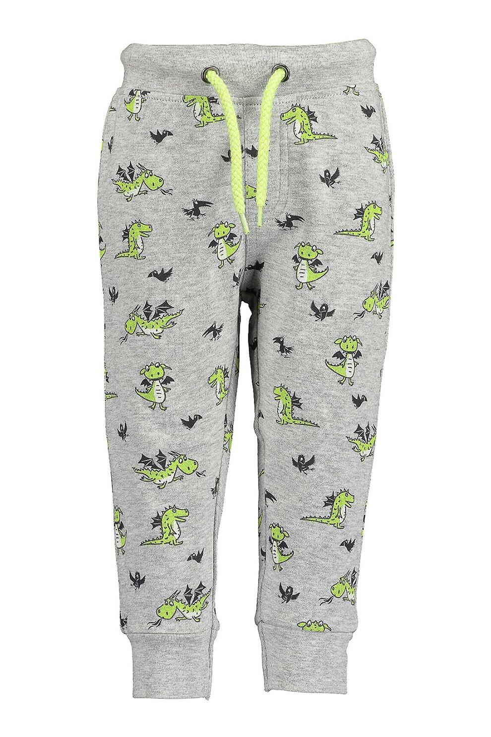 Blue Seven, Pantaloni sport cu imprimeu si talie ajustabila, ri dechis melange/Verde lime