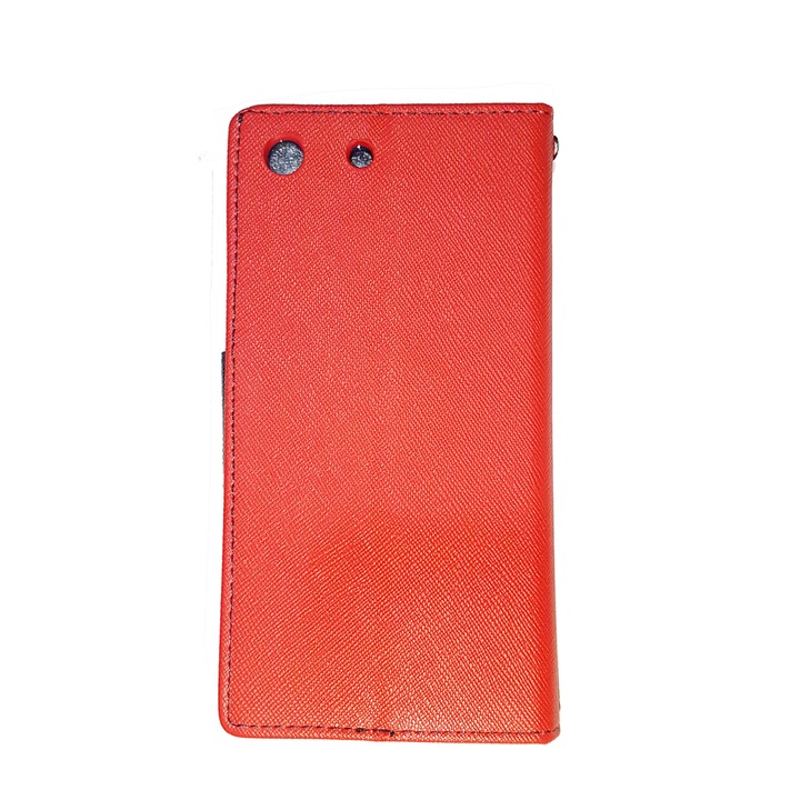 Калъф книжка за Sony Xperia M5, Fancy Case Red, Blue интериор
